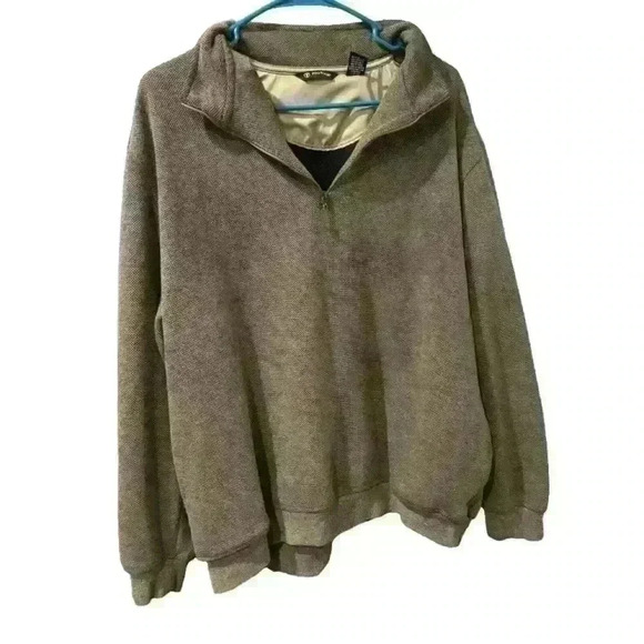 Pro Tour Golf Brown Pull Over Sweater Coat Zip Up - Picture 2 of 6